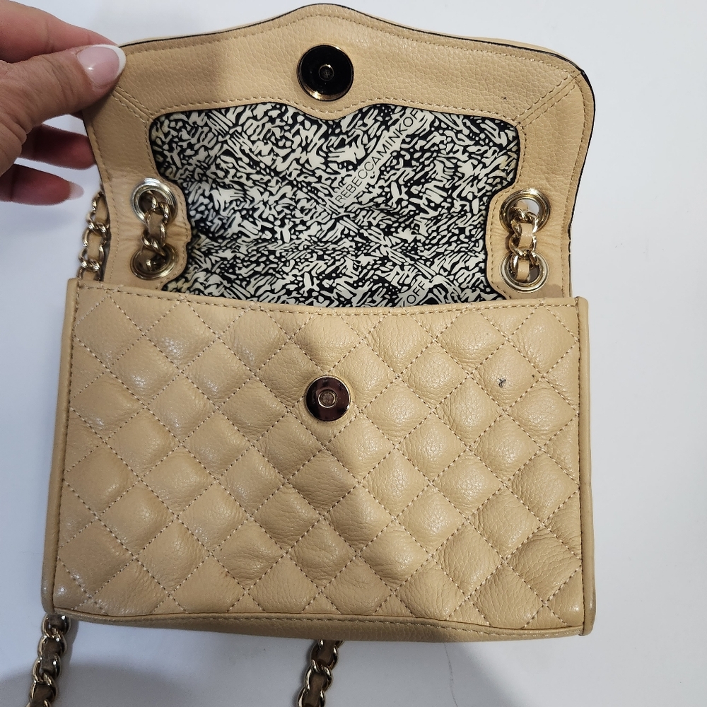 Rebbeca minkoff cream golden studded patch shoulder crossbody bag - Picture 13 of 16